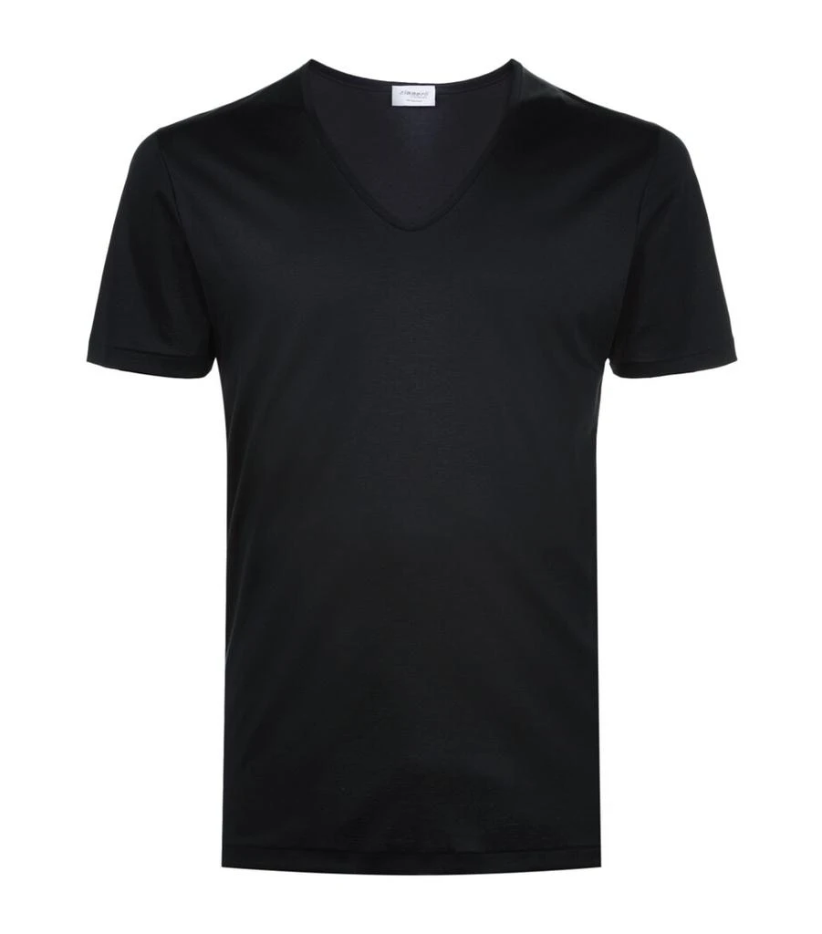 Zimmerli 286 Sea Island V-Neck T-Shirt 1