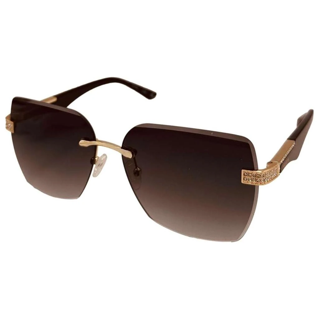 GUESS Guess Outlet Women's Gold Square Sunglasses 1