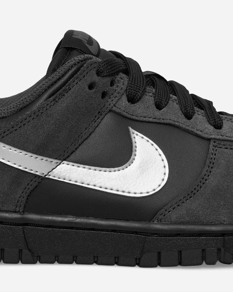 NIKE Women's Dunk Low Sneakers Black / Metallic Silver 6