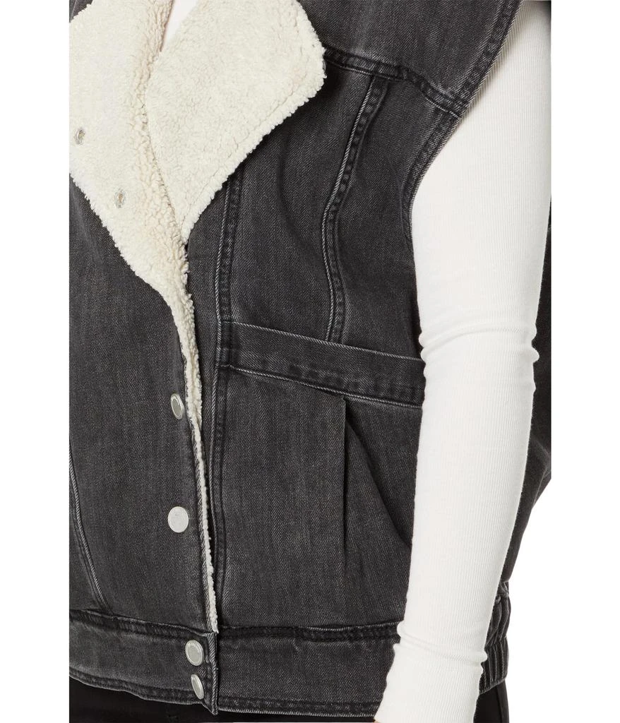 Blank NYC Denim and Sherpa Oversized Vest in All Nighter 3