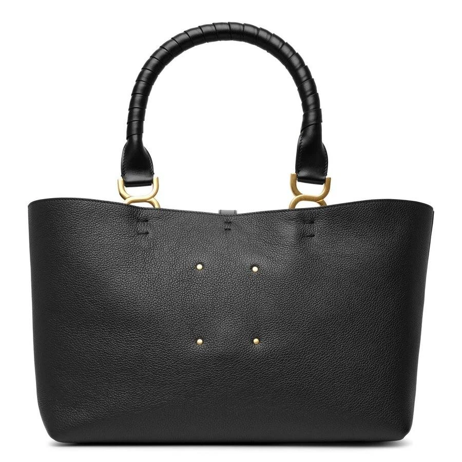 Chloé Marcie Leather Tote Bag in Black 2