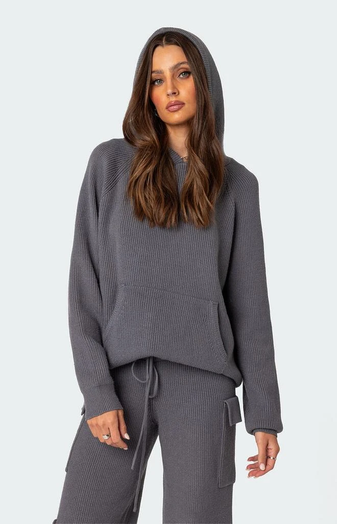 Edikted Wynter Oversized Knit Hoodie 4