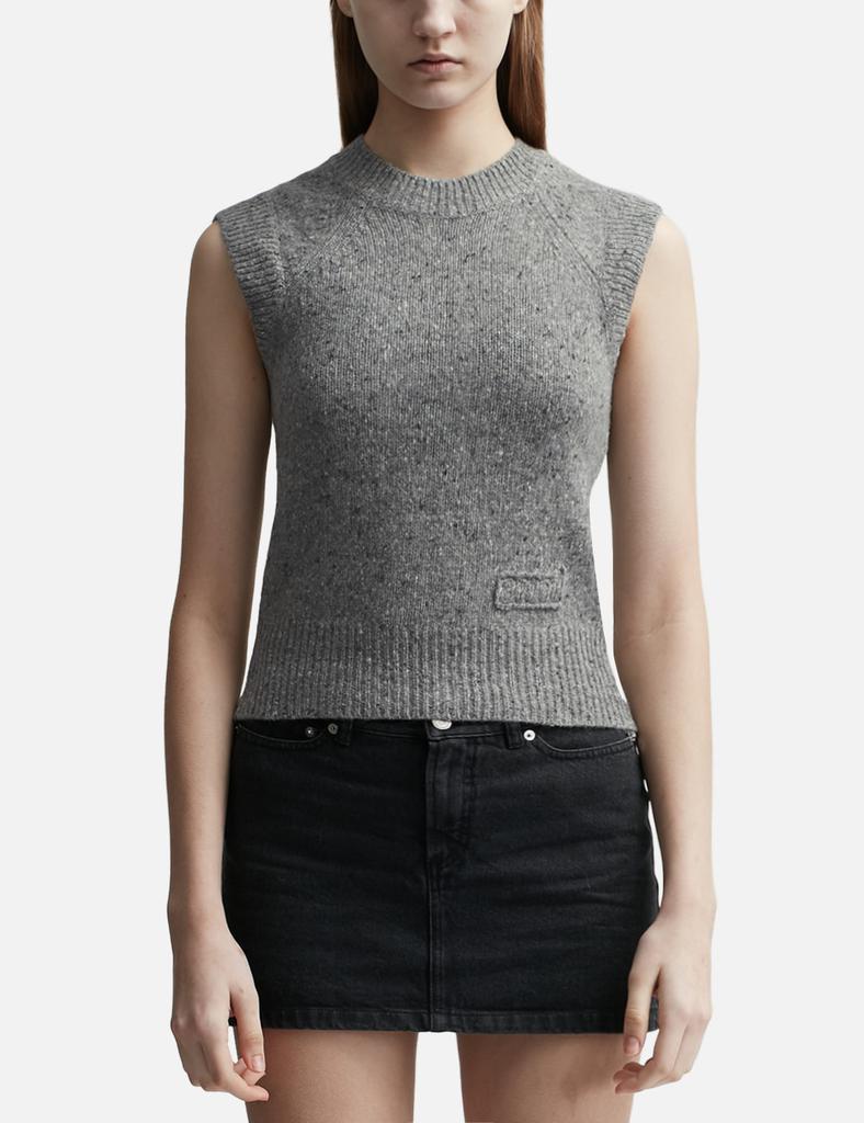 AMI Ami Embroidery Sleeveless Sweater