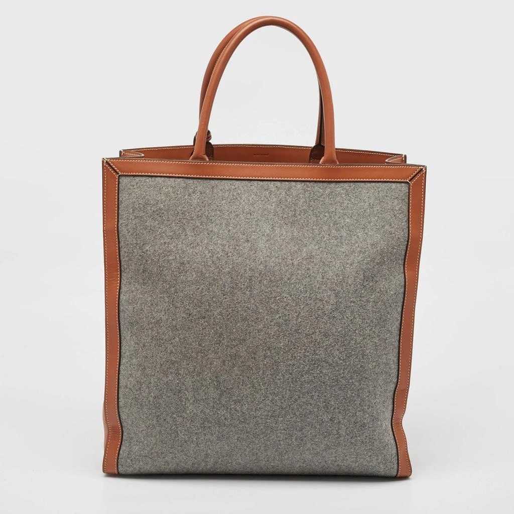 Celine Celine Brown/Grey Wool Large Vertical Cabas Tote 5