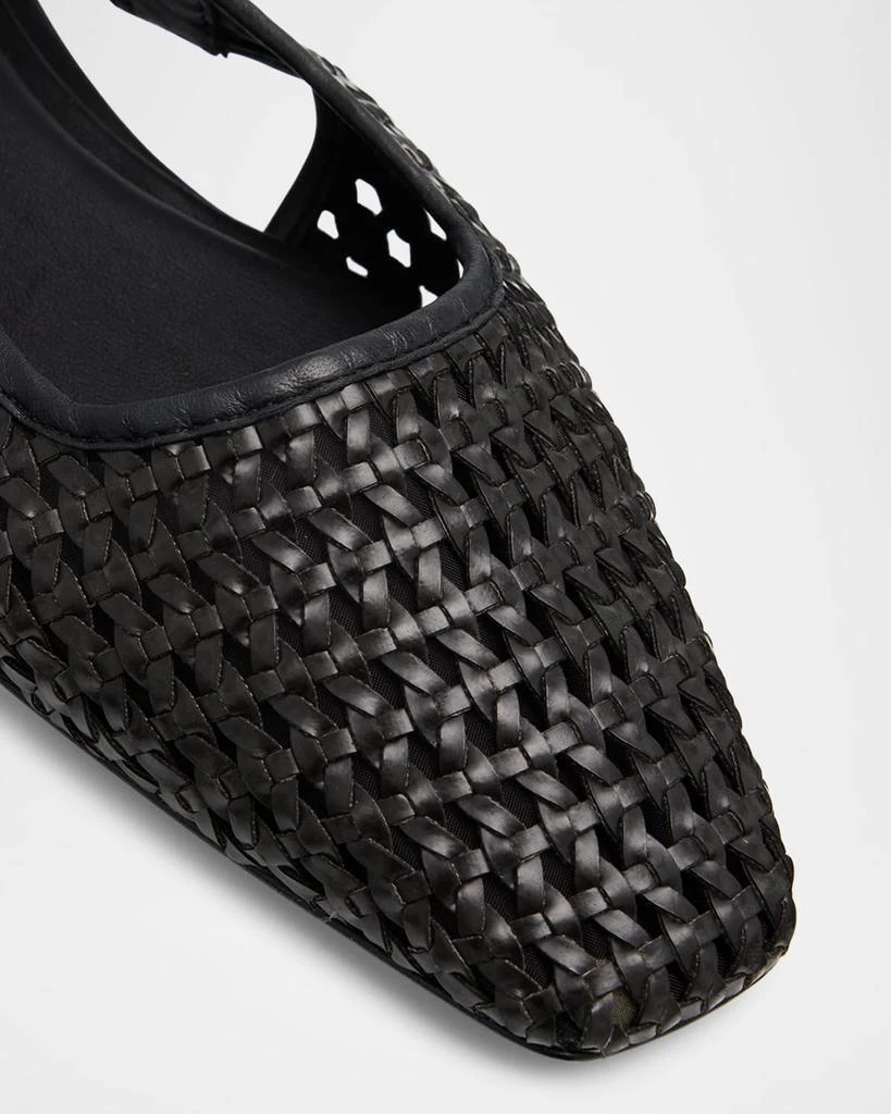 Rag & Bone Astra Woven Buckle Slingback Ballerina Flats 4