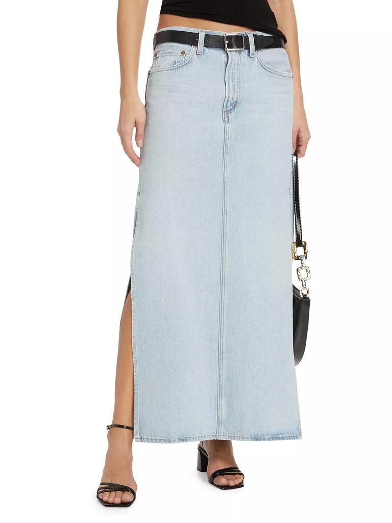 Agolde Astrid Slice Cotton Denim Maxi Skirt 3