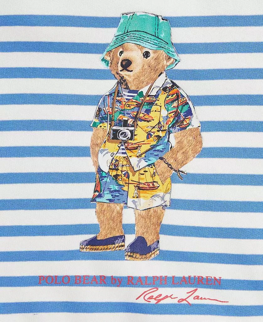 Ralph Lauren Toddler and Little Boys Polo Bear Striped Fleece Sweatshirt 3