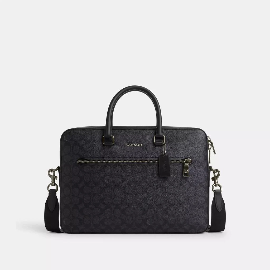 Coach Ethan Slim Brief In Signature Canvas 1