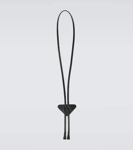 Prada Saffiano triangle bolo tie with logo 4