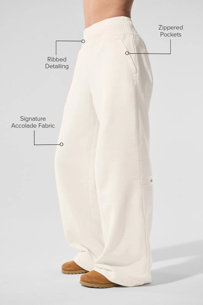 Alo Serenity Wide Leg Sweatpant - Ivory 2
