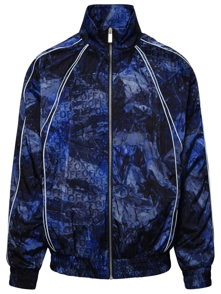 Off-White Off White Crinkled Zip-Up Windbreaker Jacket 1