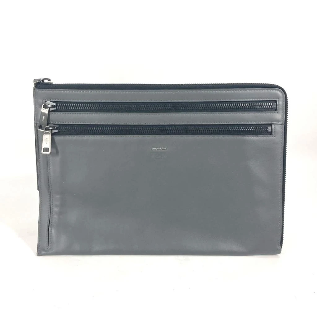 Fendi Leather Clutch Bag (Pre-Owned)