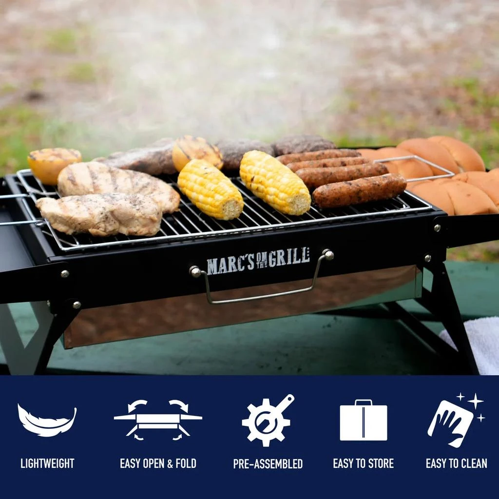 J&V Textiles Marc's On The Grill Folding Charcoal Grill - 2 Colors! 2