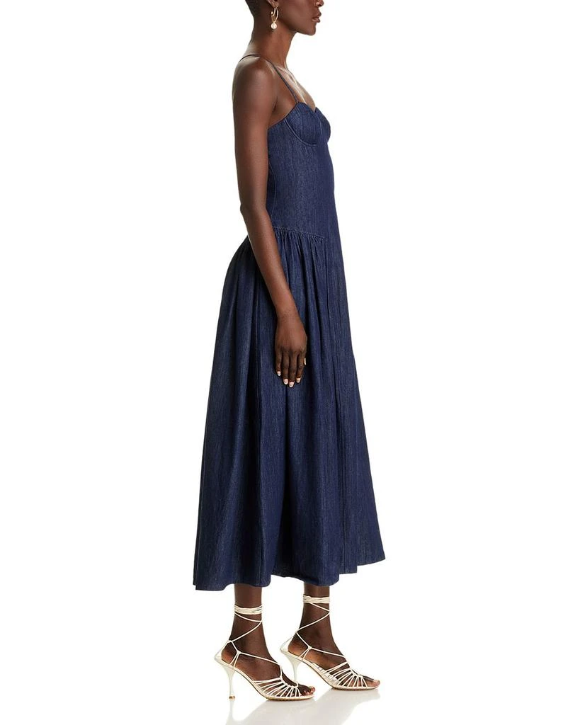 AQUA Denim Bustier Midi Dress - Exclusive 5