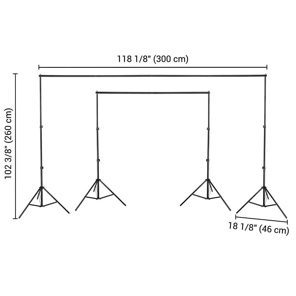 Yescom 8.5x10Ft Photography Background Backdrop Stand Kit Adjustable Crossbar 6 Packs 8