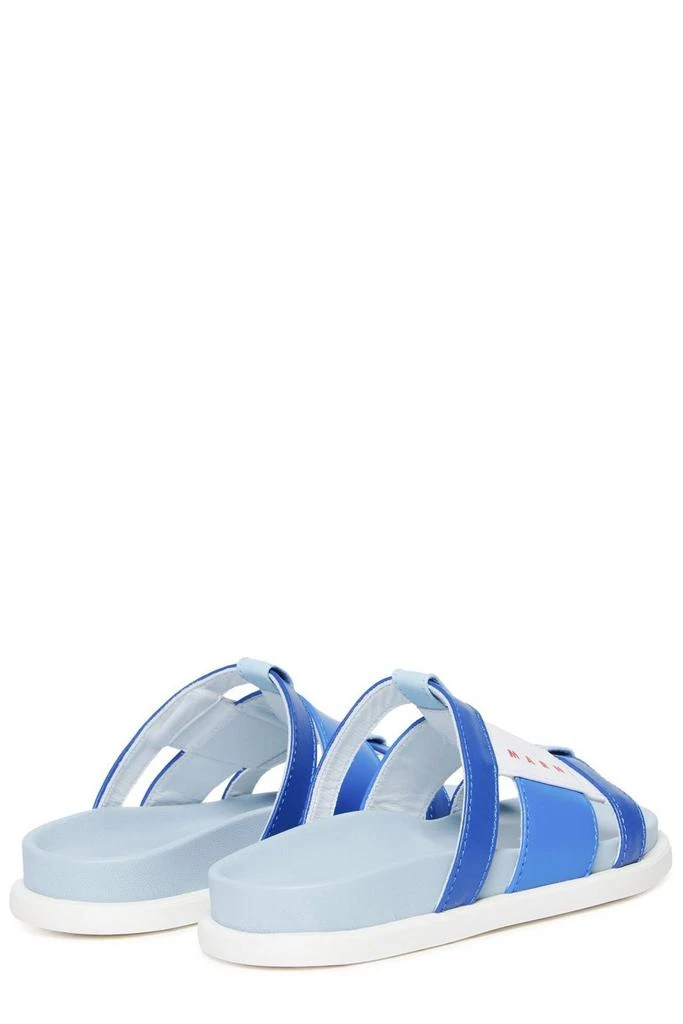 Marni Marni Kids Logo Printed Colour-Block Slides 3