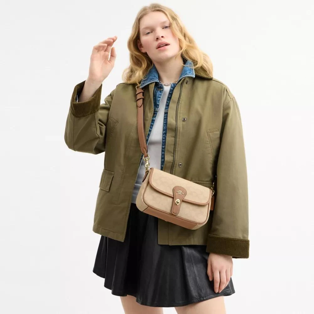 Coach Hadley Shoulder Bag With Signature Canvas 2