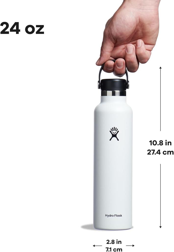 Hydro Flask 24 oz Leak Proof Sports Water Bottle - Standard Mouth with BPA Free Flex Cap