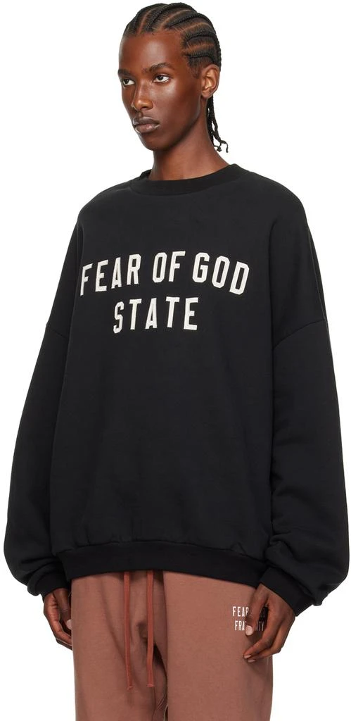 Fear of God ESSENTIALS Black Crewneck Sweatshirt 4