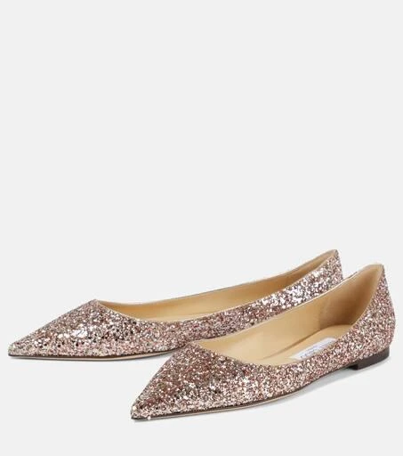 Jimmy Choo Love glitter ballet flats 5
