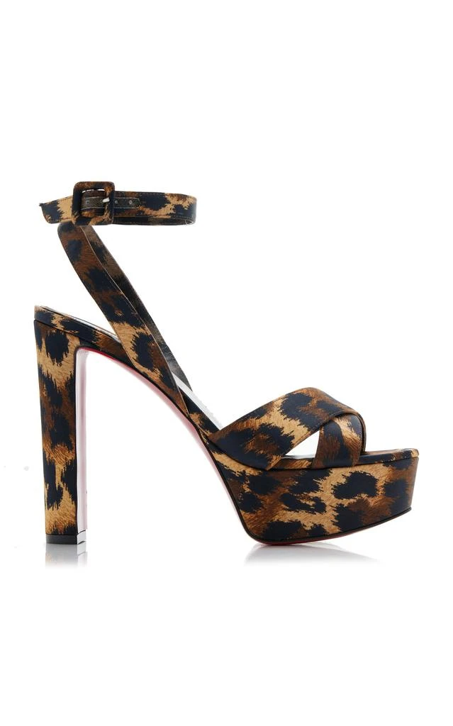 Christian Louboutin Christian Louboutin - Supermariza 130mm Leopard-Print Satin Sandals - Animal - IT 37 - Moda Operandi 1
