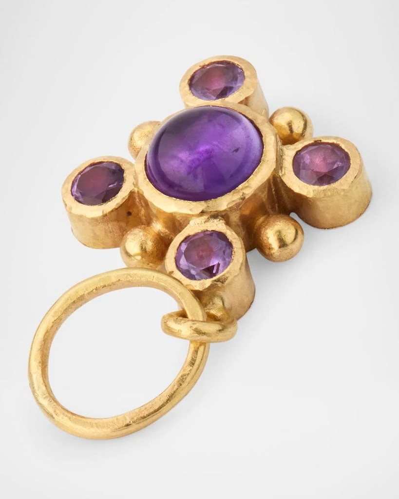 Elizabeth Locke 19K Small Round Amethyst Pendant 4