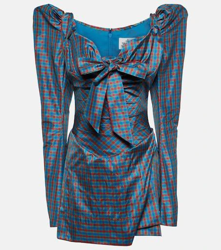 Vivienne Westwood Bow-detail checked minidress 1