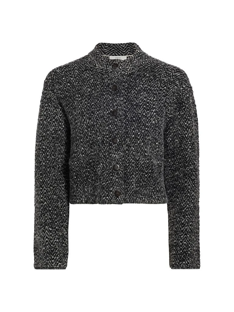 Vince Herringbone Textured Cardi Jacket 1