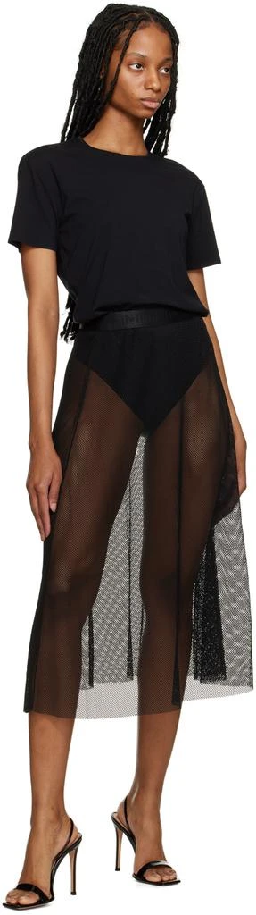 Wolford Black Net Evolution Midi Skirt 4