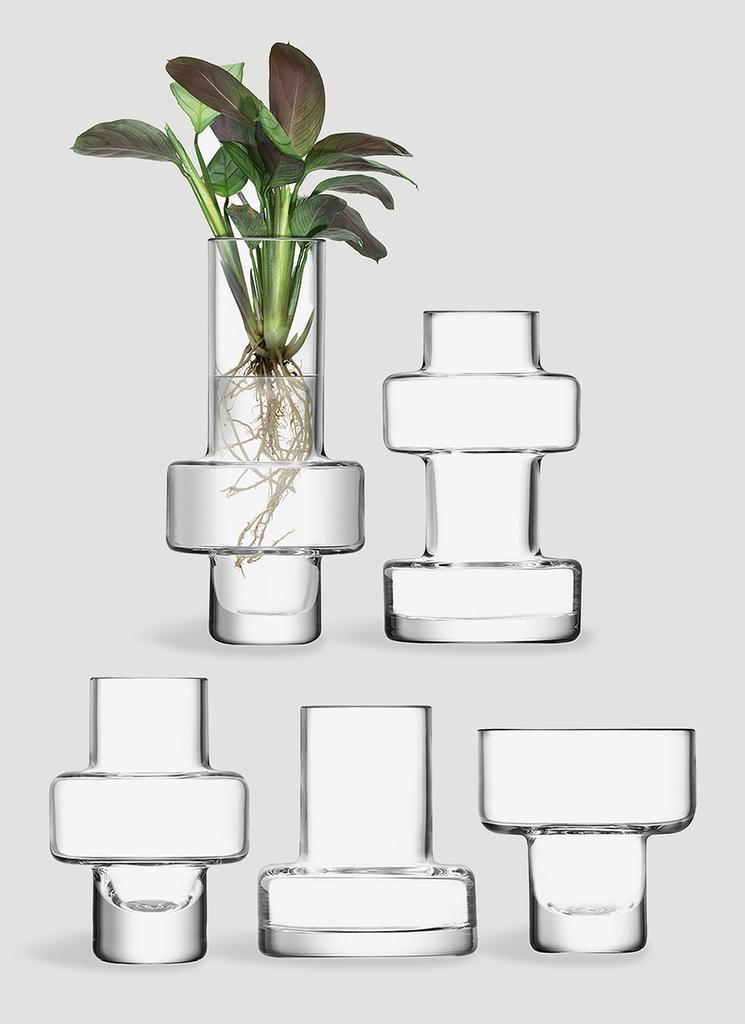 LSA International Set of Five Metropole Mini Vases
