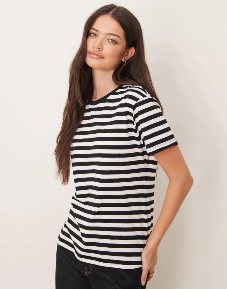 ASOS ASOS DESIGN ultimate t-shirt in black and white stripe
