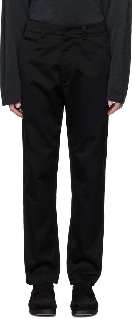 Nanamica Black Straight Chino Trousers 1