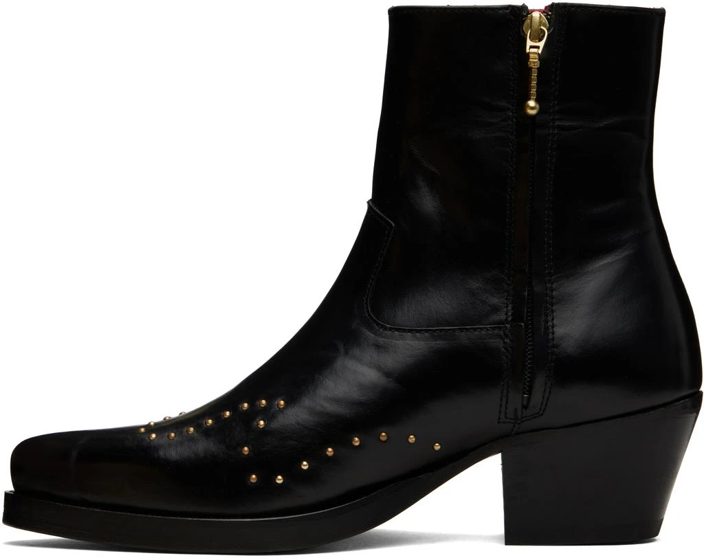 Ernest W. Baker Black Studded Western Boots 3