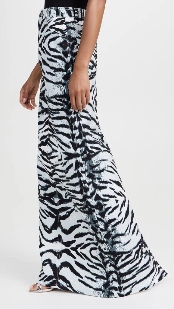 BruceGlen Snow Tiger Maxi Denim Skirt 3