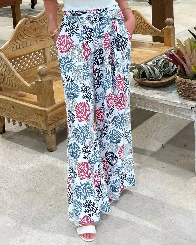 MARE SOLE AMORE Mare Sole Amore - Front Tie Linen Blend Pants