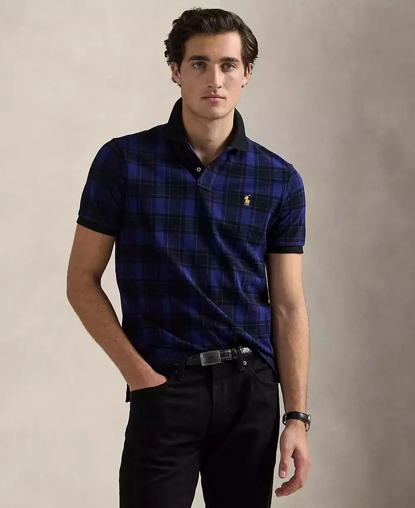 Ralph Lauren Men's Custom Slim Fit Plaid Mesh Polo Shirt 1