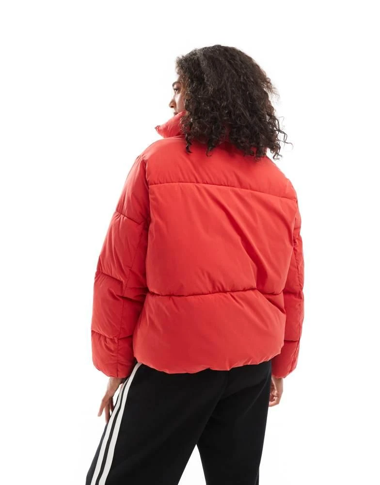 Pull&Bear Pull&Bear padded puffer jacket in deep red 2