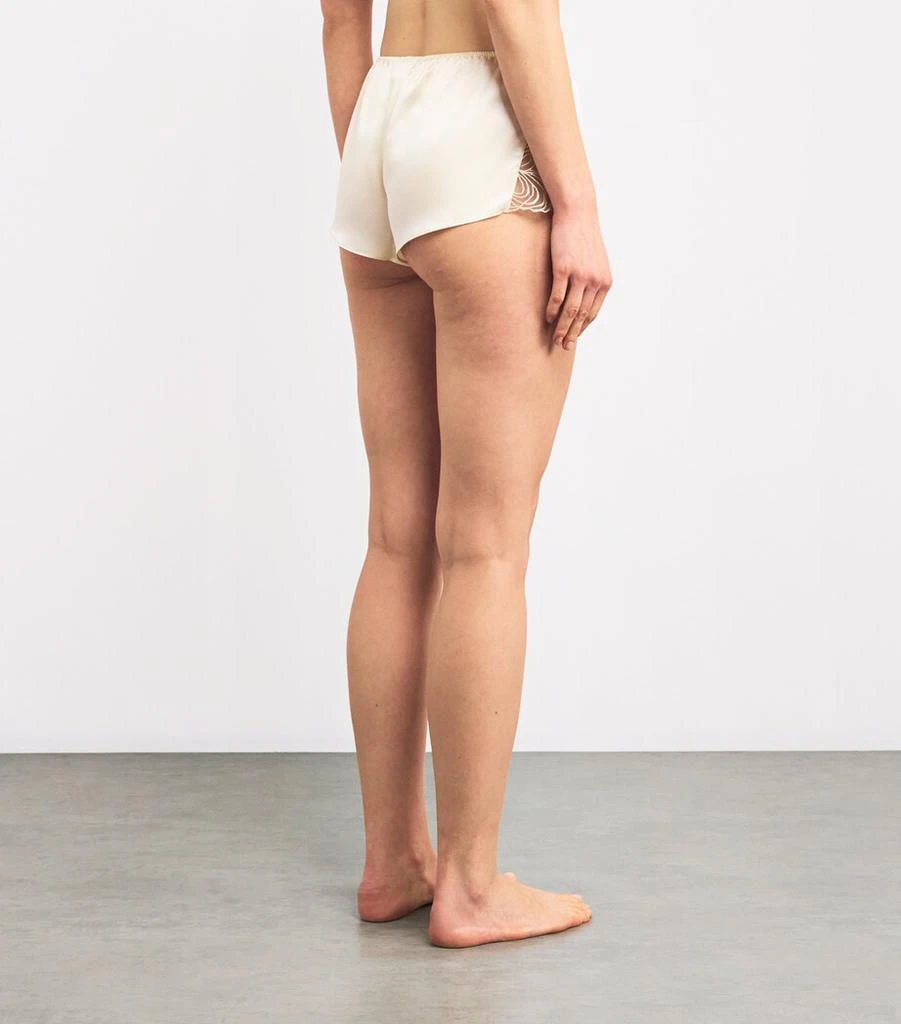 GILDA & PEARL Silk Lace-Detail Shorts 4