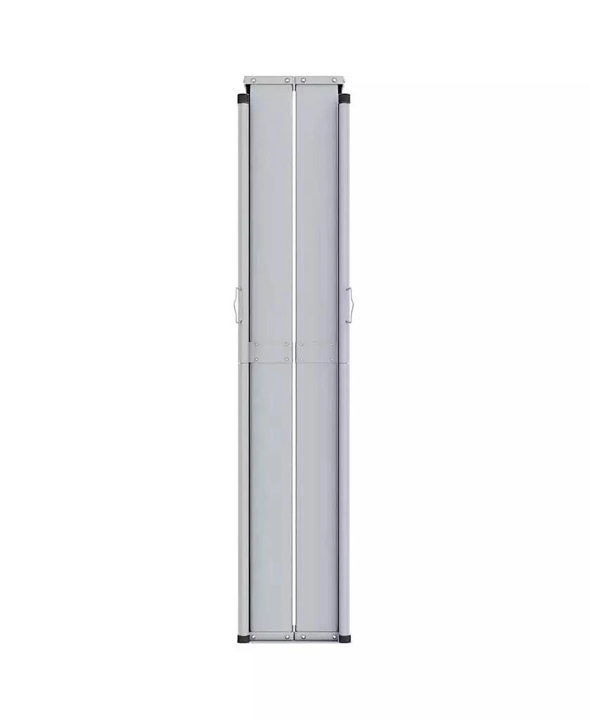 vidaXL Side Awning Black Polyester, Steel, Aluminum Large Retractable 4