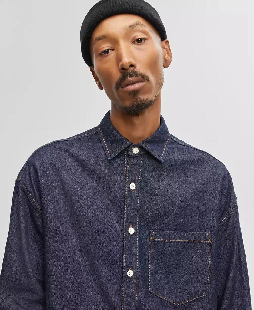 Mode of One Men's Regular-Fit Denim Shirt, Created for Macy's 1