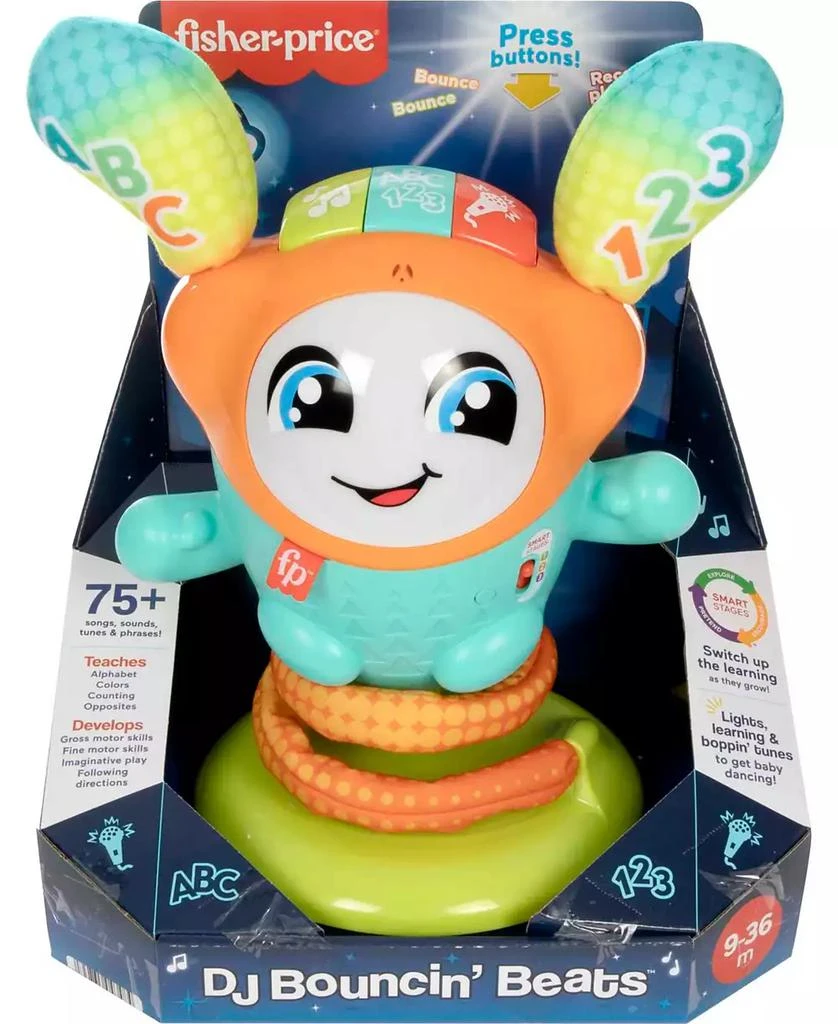 Fisher Price DJ Bouncin' Beats, Baby Learning Toy with Music Lights and Bouncing Action 2