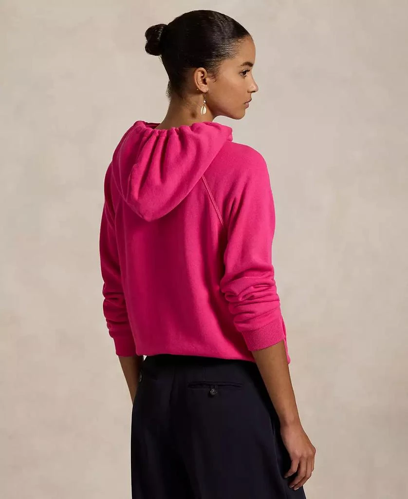 Ralph Lauren Women's Shrunken Fit Fleece Hoodie Sweatshirt 2