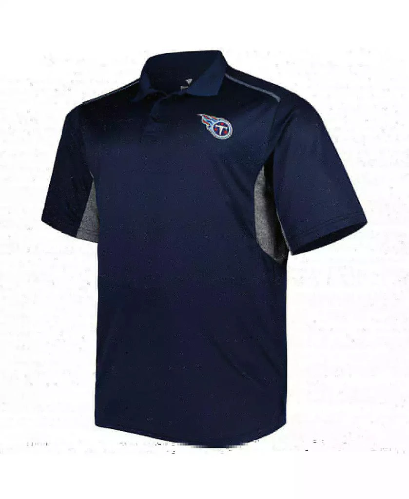 Fanatics Men's Navy Tennessee Titans Big and Tall Team Color Polo Shirt 2