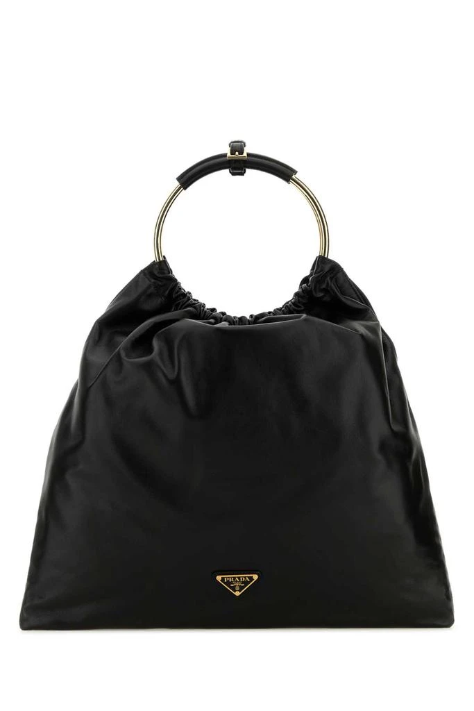 Prada Black Leather Bucket Bag 1