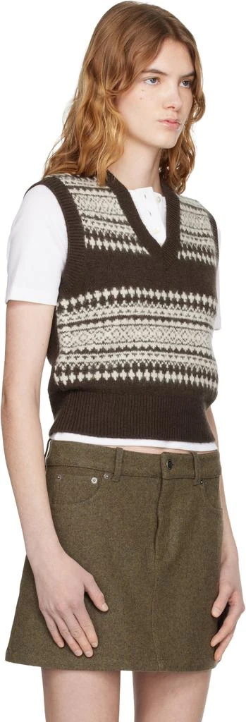 A.P.C. Brown Wool Sweater Vest 2