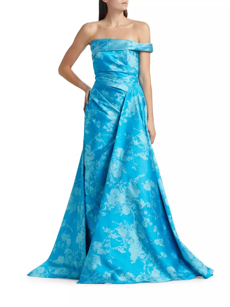 Pamella Roland Floral Off-the-Shoulder Gathered Ballgown 3