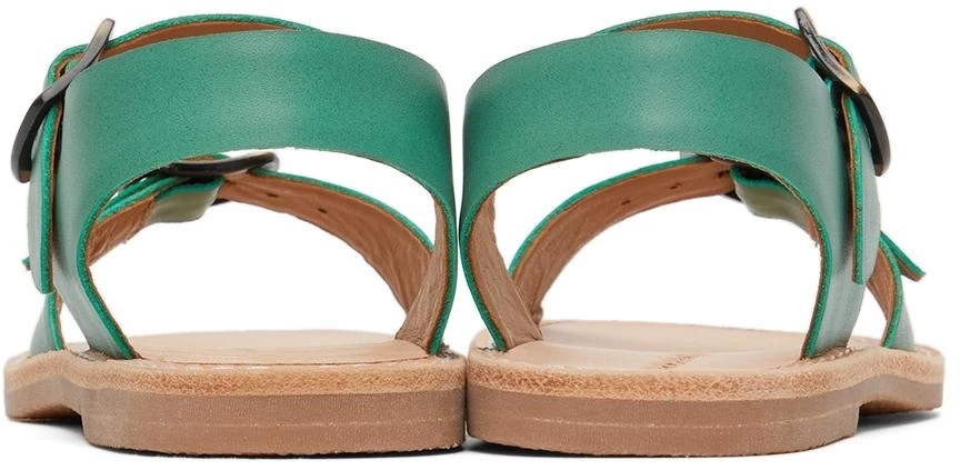 Misha & Puff Kids Green Double Buckle Sandals 2