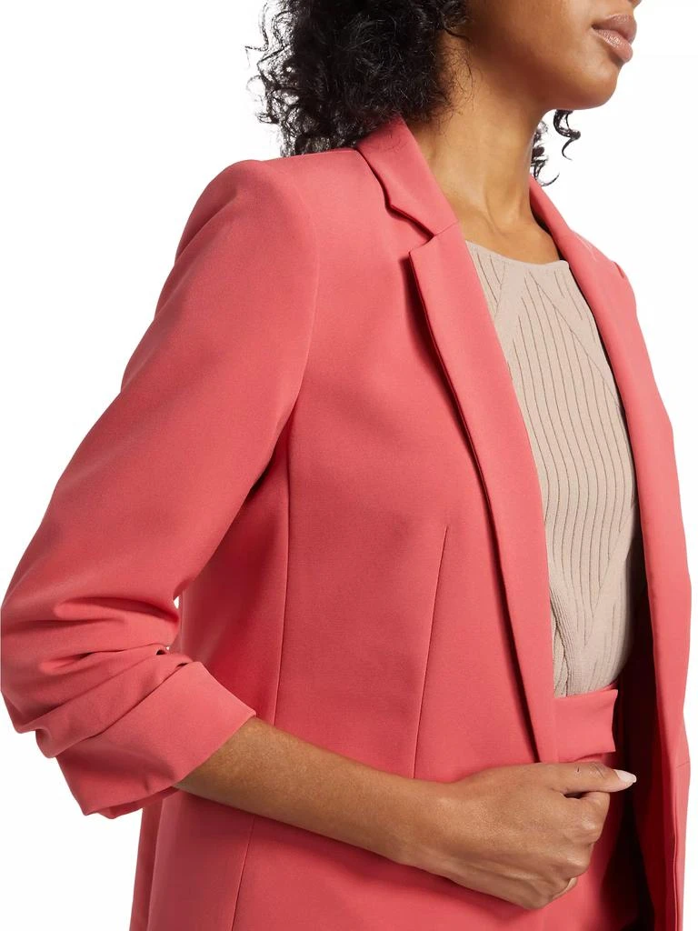 Tahari Stella Ruched Open-Front Blazer 6