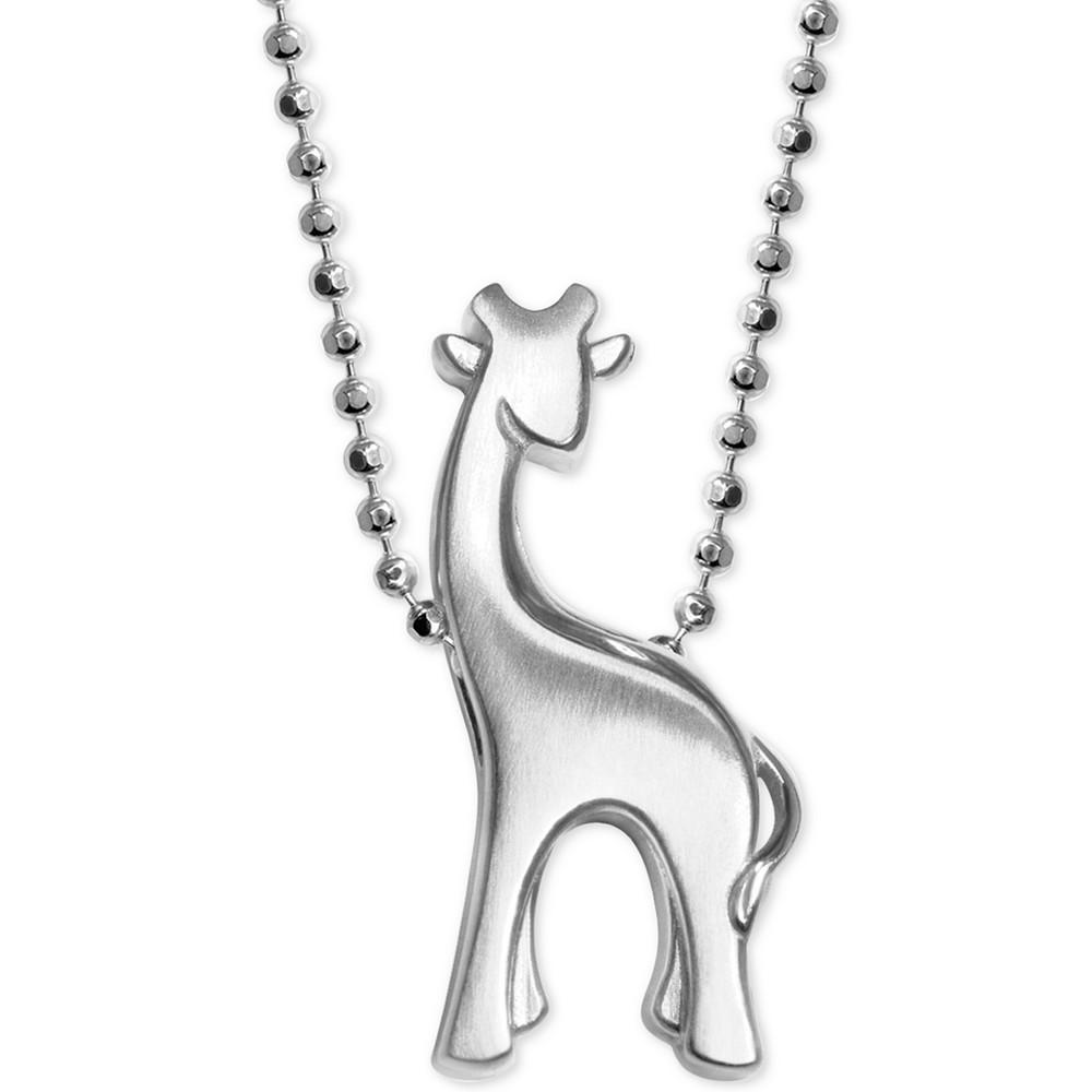 Alex Woo Giraffe Pendant Necklace in Sterling Silver