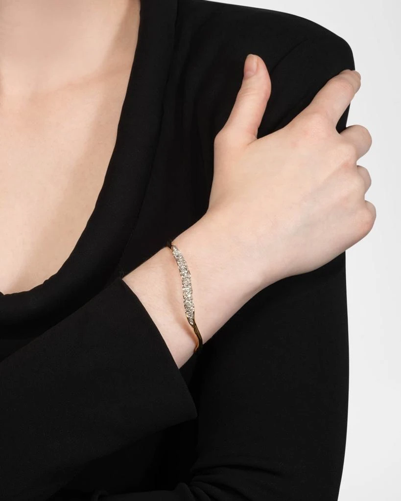 Alexis Bittar Solanales Gold Crystal Skinny Bangle Bracelet 2